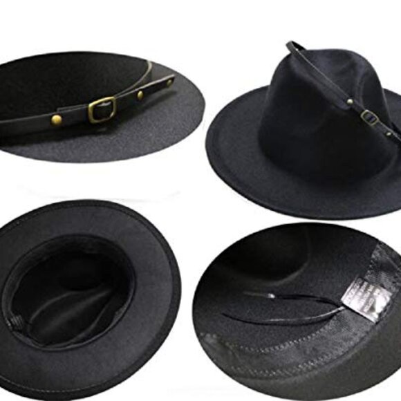 Classic Wide Brim Fedora Hat Adjustable Fit Elegant Chic Unisex Style main image 8